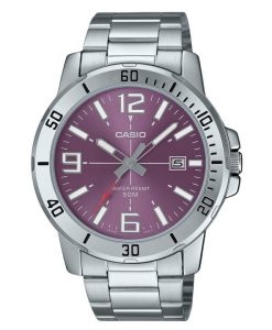Casio Standard Analog Stainless Steel Purple Dial Quartz MTP-VD01D-6BV Men's Watch